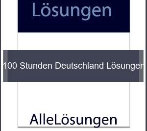 100 Stunden Deutschland Lösungen - Lösungen PDF bild von Portada