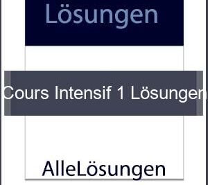 Cours Intensif 1 Lösungen - Lösungen PDF bild von Portada