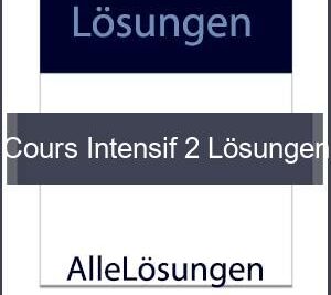 Cours Intensif 2 Lösungen - Lösungen PDF bild von Portada