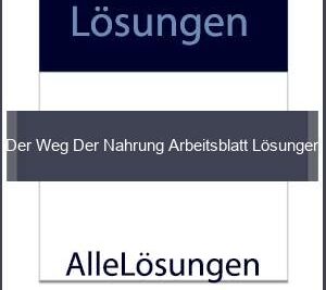 Der Weg Der Nahrung Arbeitsblatt Lösungen - Lösungen PDF bild von Portada