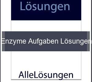 Enzyme Aufgaben Lösungen - Lösungen PDF bild von Portada