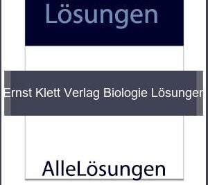 Ernst Klett Verlag Biologie Lösungen - Lösungen PDF bild von Portada