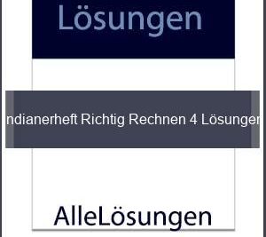 Indianerheft Richtig Rechnen 4 Lösungen - Lösungen PDF bild von Portada