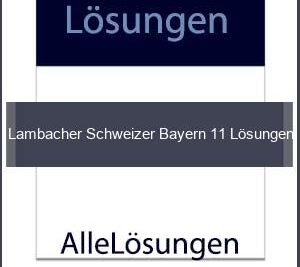 Lambacher Schweizer Bayern 11 Lösungen - Lösungen PDF bild von Portada