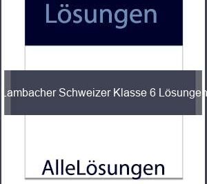 Lambacher Schweizer Klasse 6 Lösungen - Lösungen PDF bild von Portada