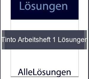 Tinto Arbeitsheft 1 Lösungen - Lösungen PDF bild von Portada