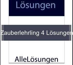 Zauberlehrling 4 Lösungen - Lösungen PDF bild von Portada